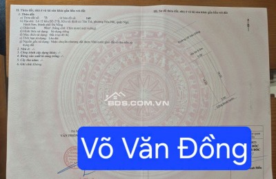 Bán đất đường Võ Văn Đồng - Gần bãi tắm Tân Trà